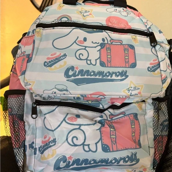 Cinnamonroll is hello kitties friend 🩷Kids Backpack Set - White and Pink NWT - Picture 2 of 7